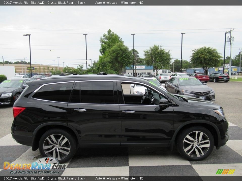 2017 Honda Pilot Elite AWD Crystal Black Pearl / Black Photo #3