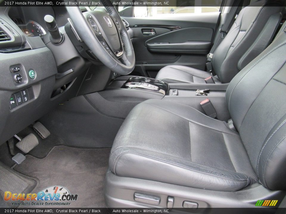 2017 Honda Pilot Elite AWD Crystal Black Pearl / Black Photo #9