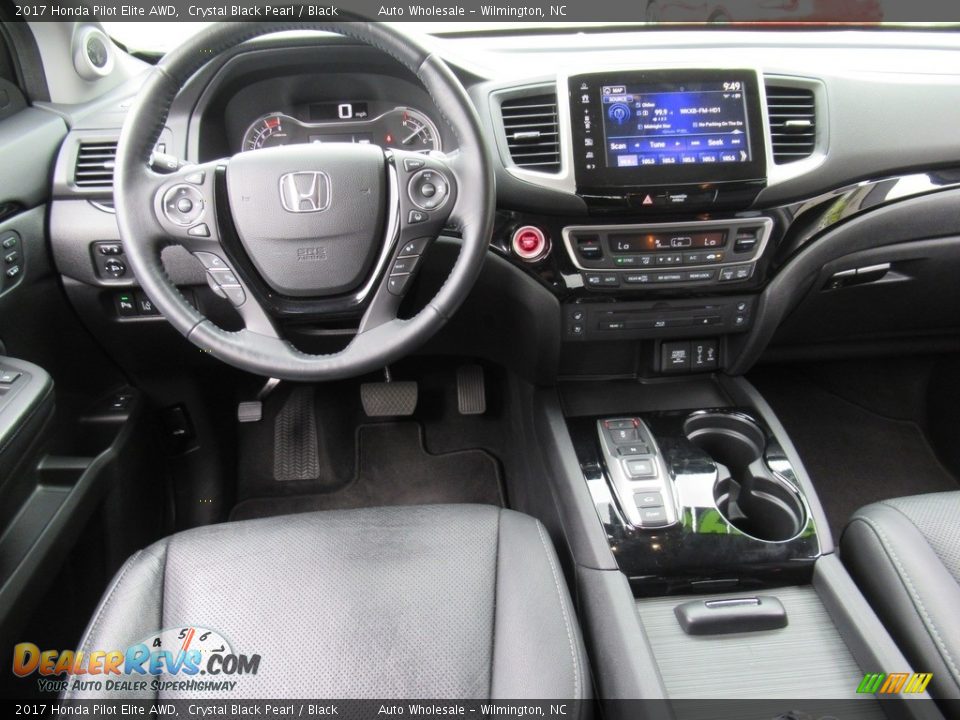 2017 Honda Pilot Elite AWD Crystal Black Pearl / Black Photo #14