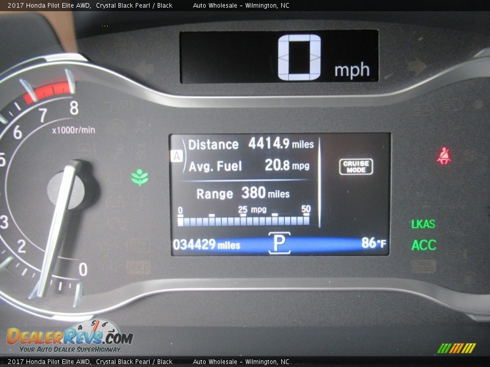 2017 Honda Pilot Elite AWD Crystal Black Pearl / Black Photo #15