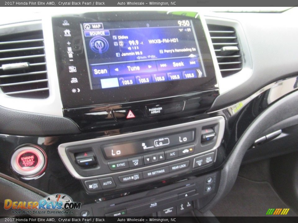 2017 Honda Pilot Elite AWD Crystal Black Pearl / Black Photo #17