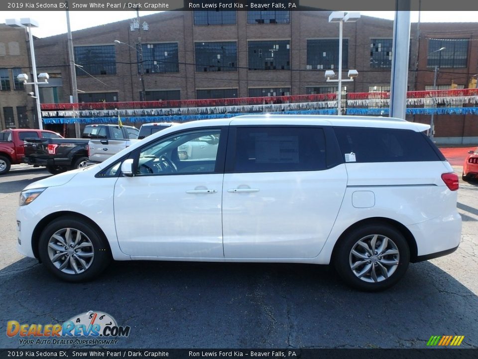 2019 Kia Sedona EX Snow White Pearl / Dark Graphite Photo #6