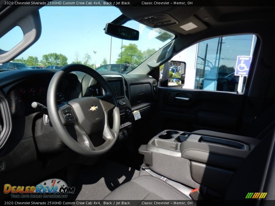 2020 Chevrolet Silverado 2500HD Custom Crew Cab 4x4 Black / Jet Black Photo #7
