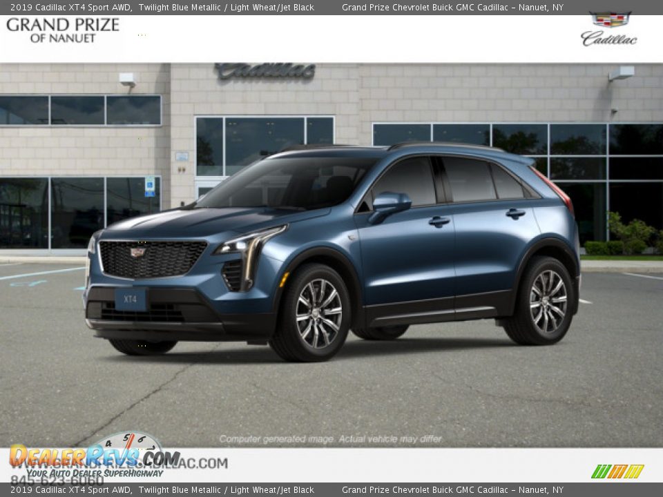 2019 Cadillac XT4 Sport AWD Twilight Blue Metallic / Light Wheat/Jet Black Photo #1