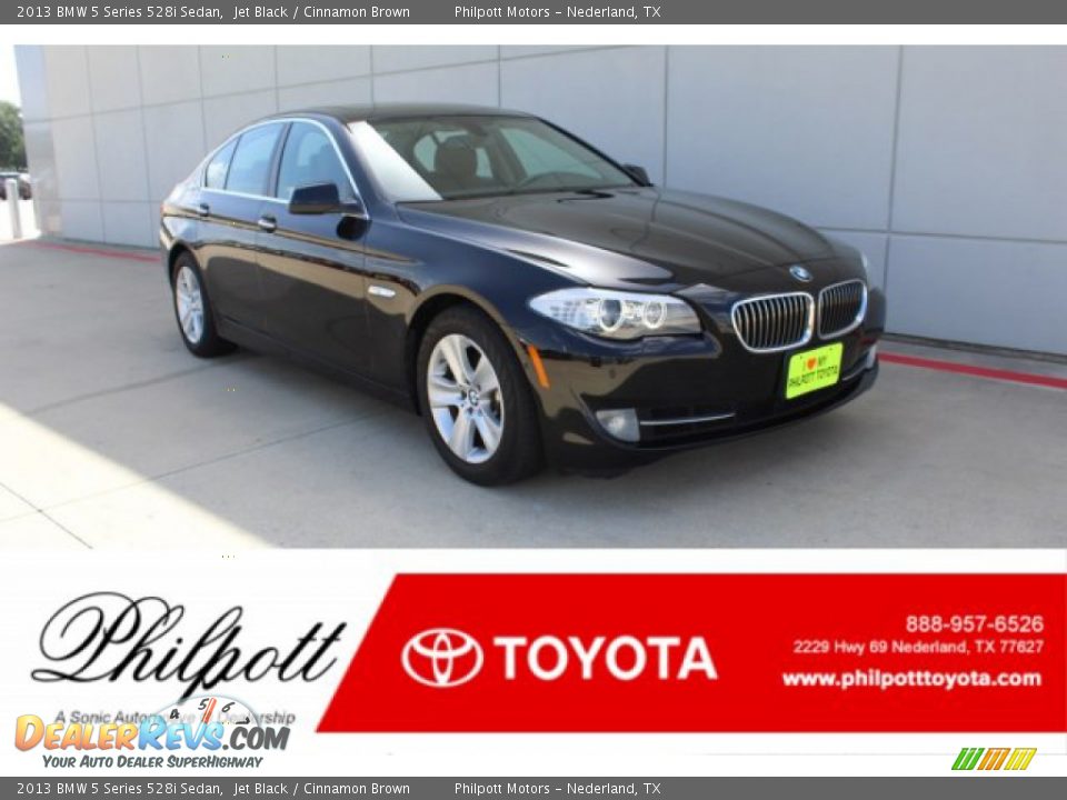 2013 BMW 5 Series 528i Sedan Jet Black / Cinnamon Brown Photo #1