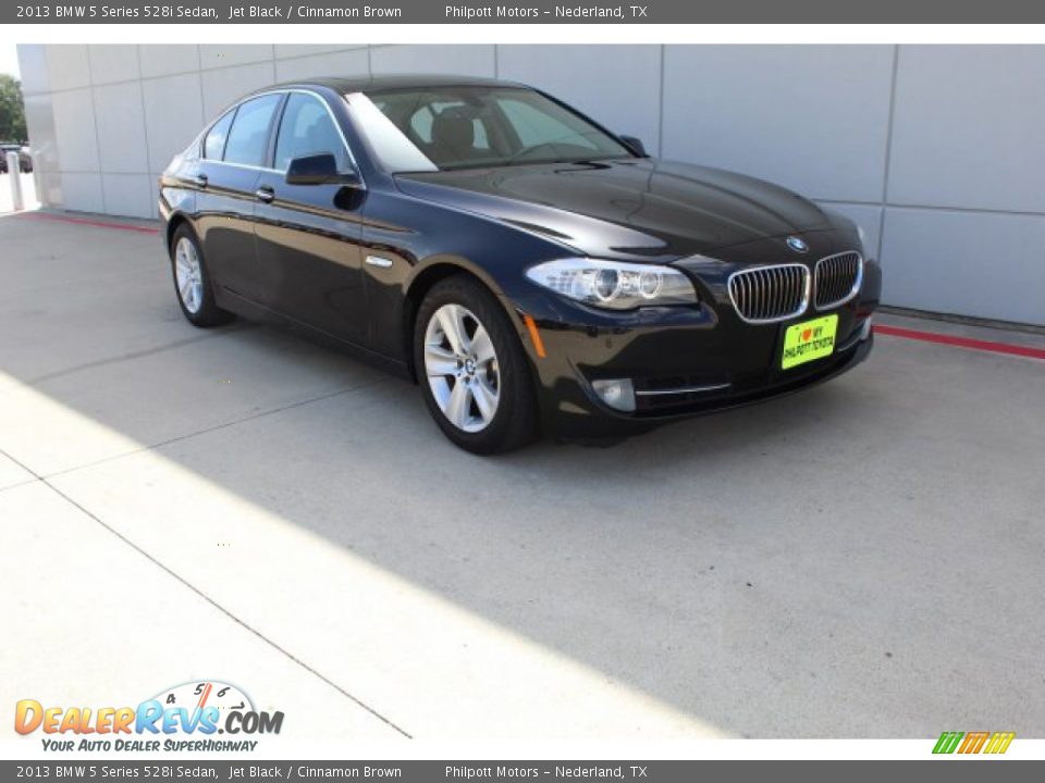 2013 BMW 5 Series 528i Sedan Jet Black / Cinnamon Brown Photo #2
