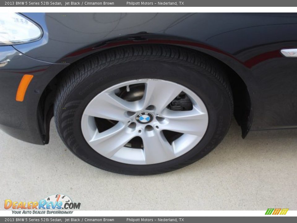 2013 BMW 5 Series 528i Sedan Jet Black / Cinnamon Brown Photo #5