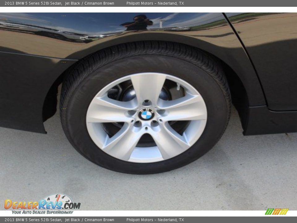 2013 BMW 5 Series 528i Sedan Jet Black / Cinnamon Brown Photo #7