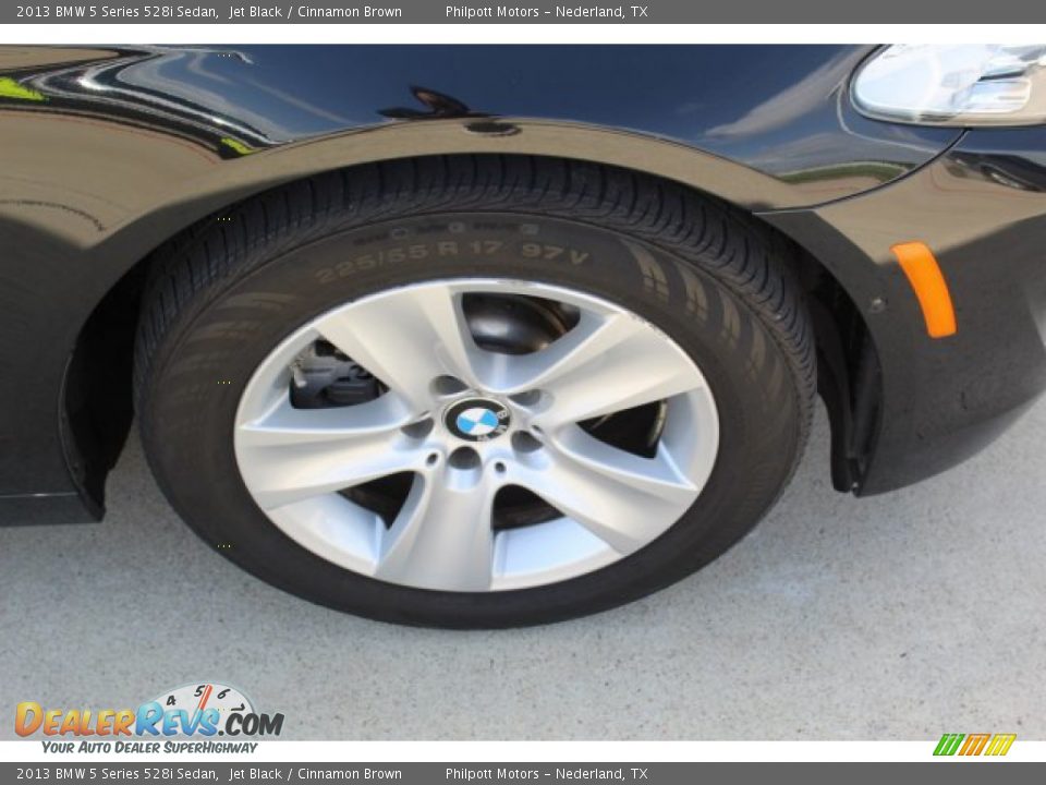 2013 BMW 5 Series 528i Sedan Jet Black / Cinnamon Brown Photo #8