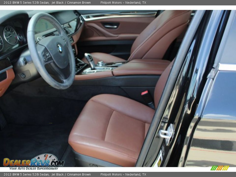 2013 BMW 5 Series 528i Sedan Jet Black / Cinnamon Brown Photo #14