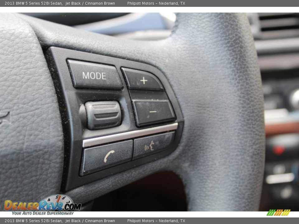 2013 BMW 5 Series 528i Sedan Jet Black / Cinnamon Brown Photo #17