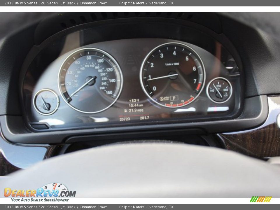 2013 BMW 5 Series 528i Sedan Jet Black / Cinnamon Brown Photo #18