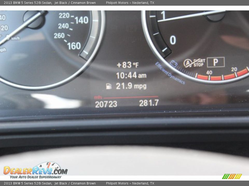 2013 BMW 5 Series 528i Sedan Jet Black / Cinnamon Brown Photo #19