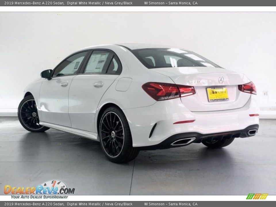 2019 Mercedes-Benz A 220 Sedan Digital White Metallic / Neva Grey/Black Photo #2