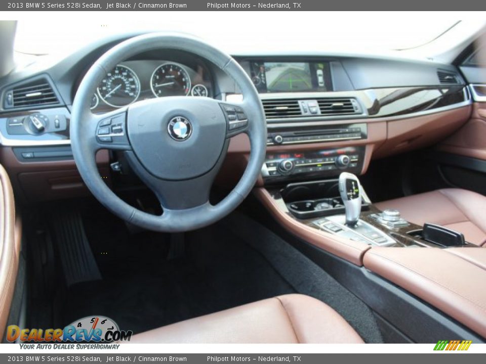 2013 BMW 5 Series 528i Sedan Jet Black / Cinnamon Brown Photo #26