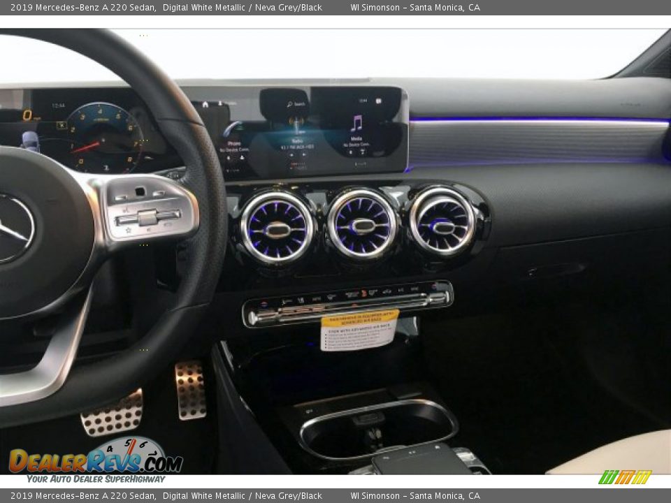 2019 Mercedes-Benz A 220 Sedan Digital White Metallic / Neva Grey/Black Photo #6