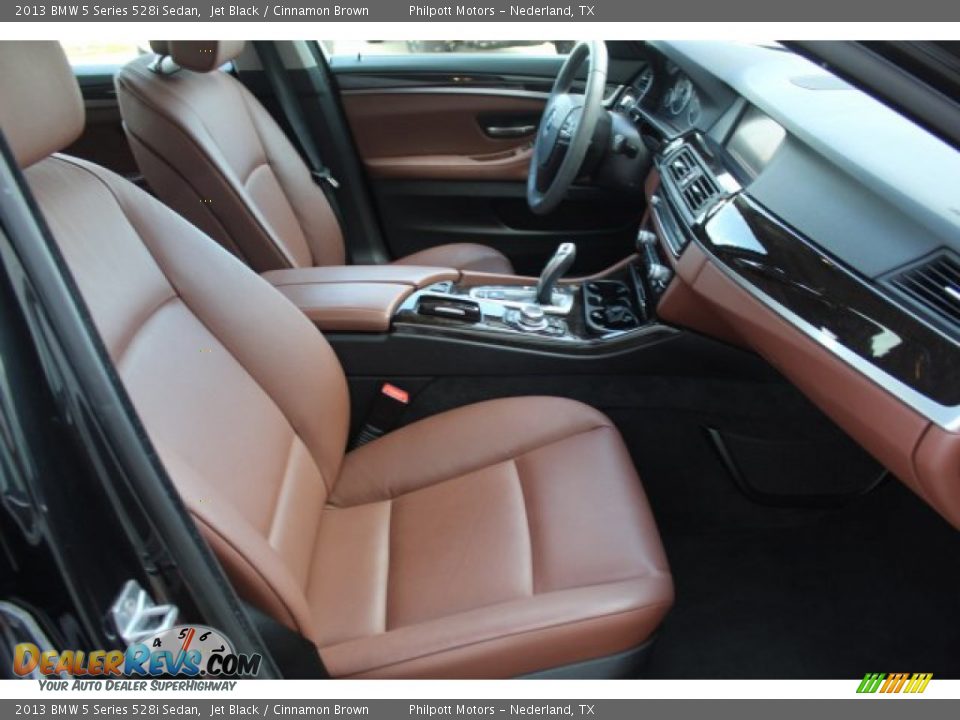 2013 BMW 5 Series 528i Sedan Jet Black / Cinnamon Brown Photo #33