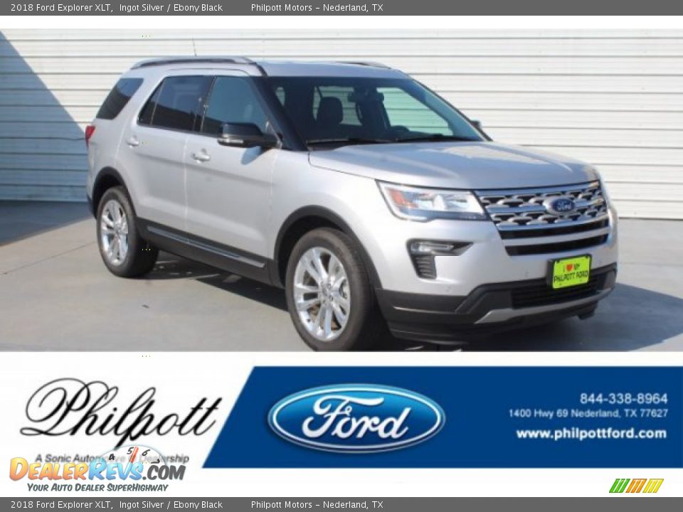 2018 Ford Explorer XLT Ingot Silver / Ebony Black Photo #1