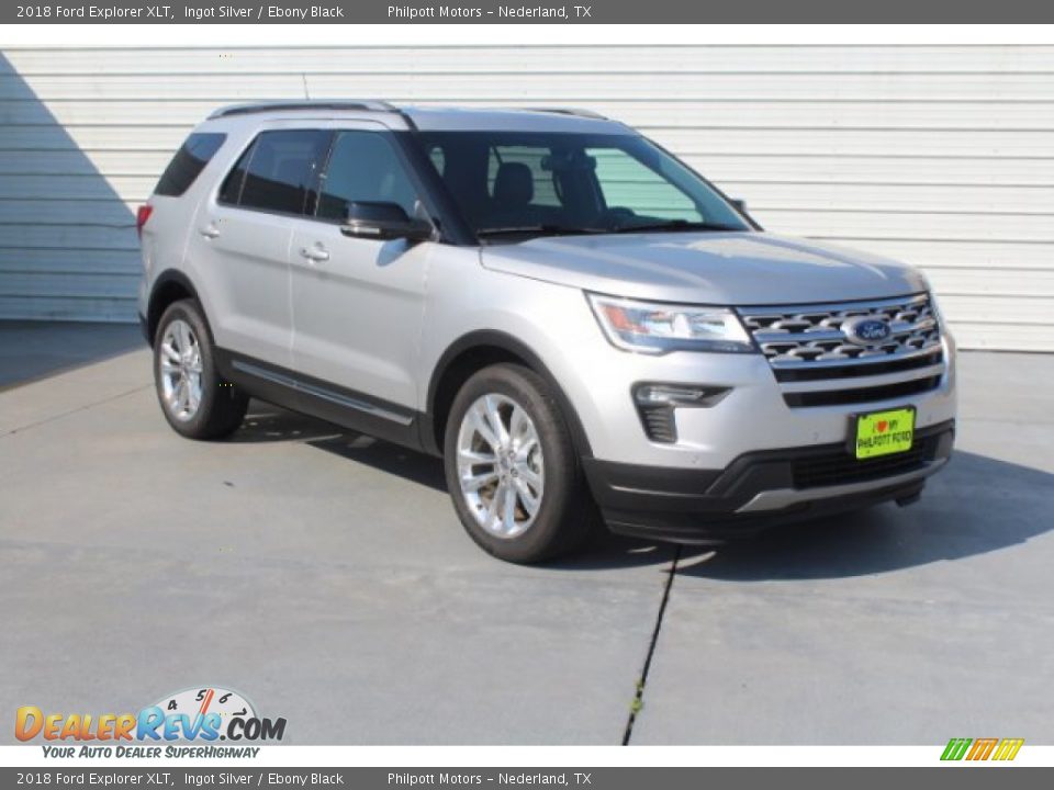 2018 Ford Explorer XLT Ingot Silver / Ebony Black Photo #2
