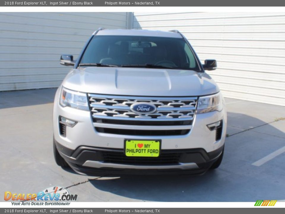2018 Ford Explorer XLT Ingot Silver / Ebony Black Photo #3