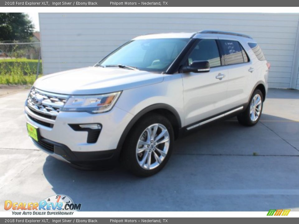 2018 Ford Explorer XLT Ingot Silver / Ebony Black Photo #4
