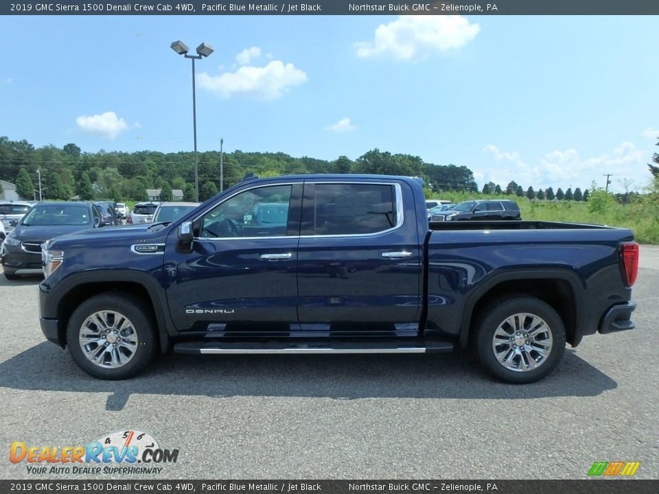 2019 GMC Sierra 1500 Denali Crew Cab 4WD Pacific Blue Metallic / Jet Black Photo #8