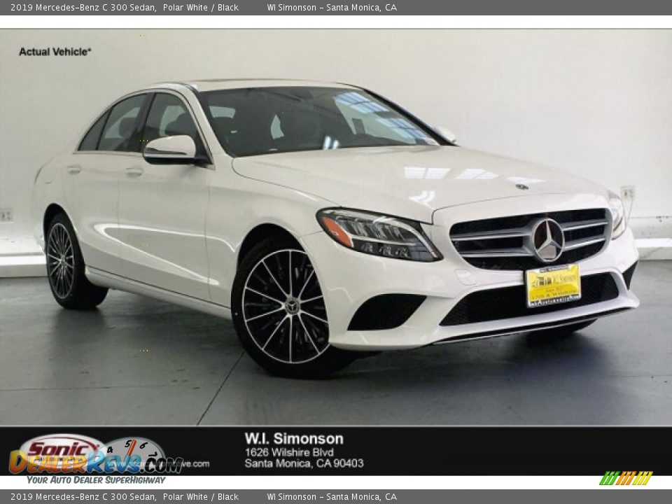 2019 Mercedes-Benz C 300 Sedan Polar White / Black Photo #1