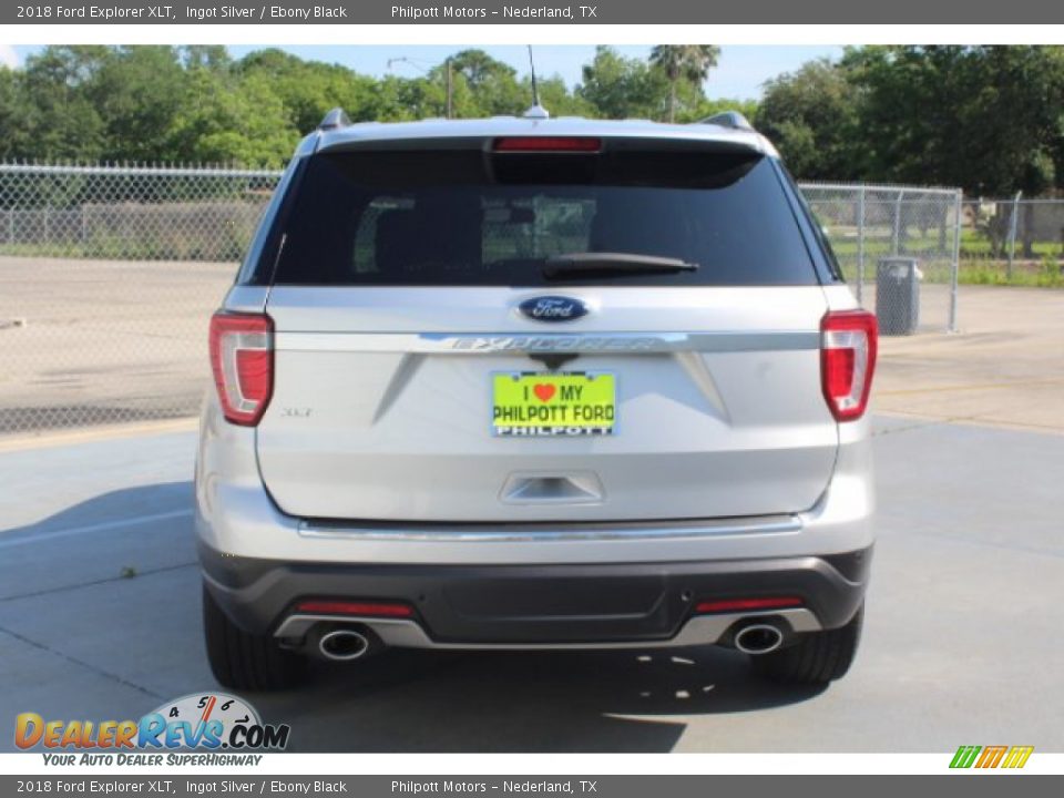 2018 Ford Explorer XLT Ingot Silver / Ebony Black Photo #8