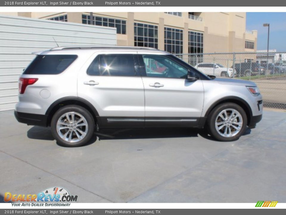 2018 Ford Explorer XLT Ingot Silver / Ebony Black Photo #10