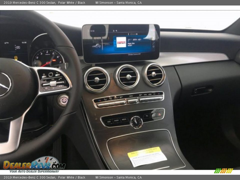 2019 Mercedes-Benz C 300 Sedan Polar White / Black Photo #6