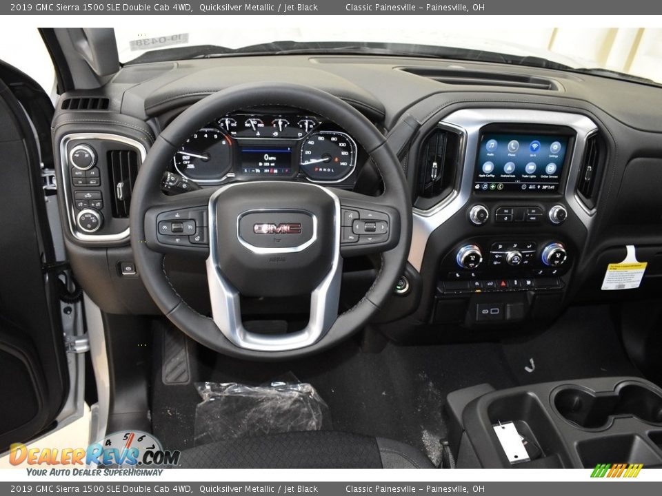 2019 GMC Sierra 1500 SLE Double Cab 4WD Quicksilver Metallic / Jet Black Photo #7