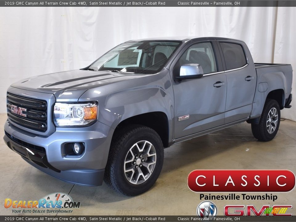 2019 GMC Canyon All Terrain Crew Cab 4WD Satin Steel Metallic / Jet Black/­Cobalt Red Photo #1