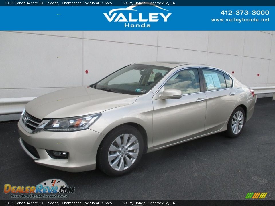 2014 Honda Accord EX-L Sedan Champagne Frost Pearl / Ivory Photo #1