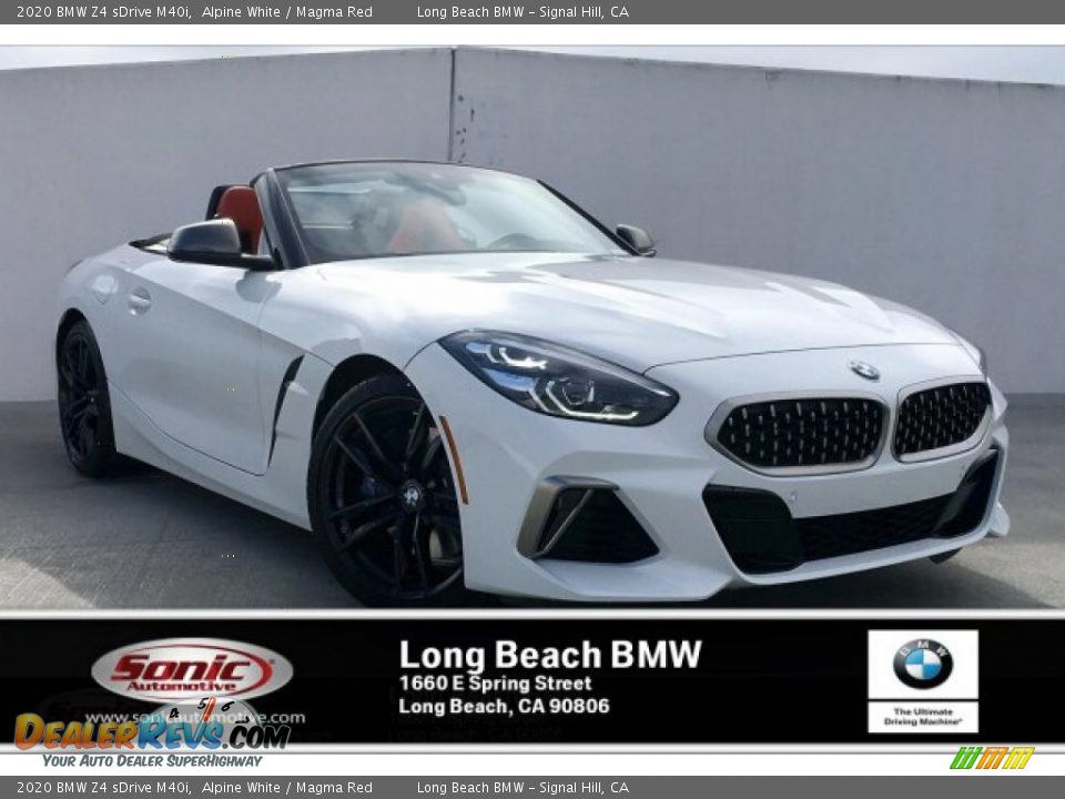 2020 BMW Z4 sDrive M40i Alpine White / Magma Red Photo #1
