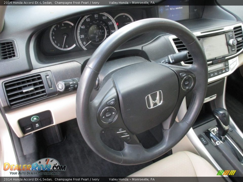 2014 Honda Accord EX-L Sedan Champagne Frost Pearl / Ivory Photo #12