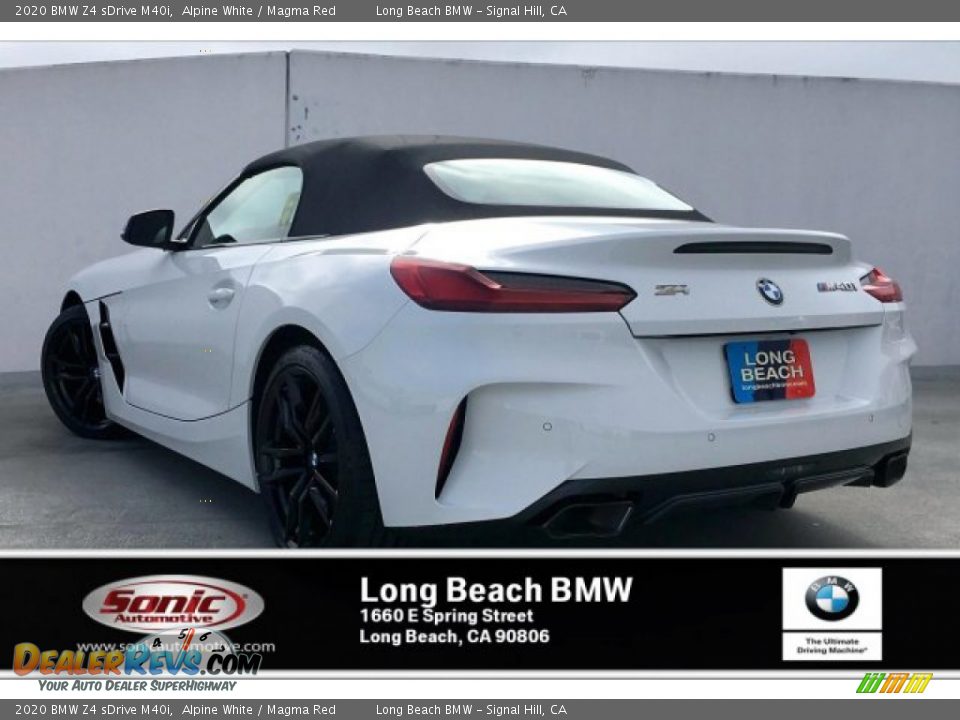 2020 BMW Z4 sDrive M40i Alpine White / Magma Red Photo #2