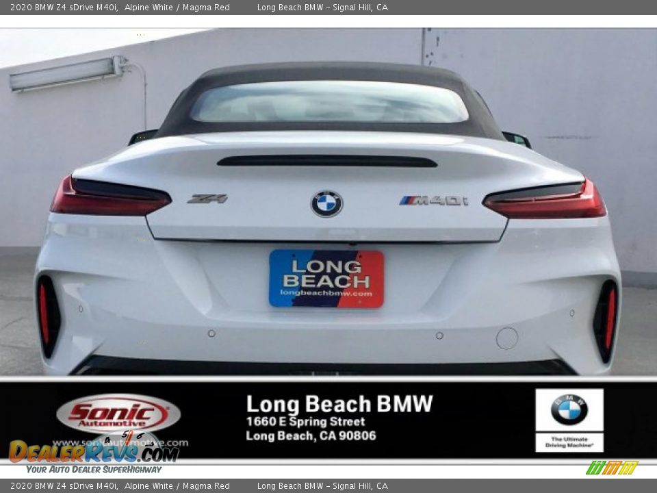 2020 BMW Z4 sDrive M40i Alpine White / Magma Red Photo #3