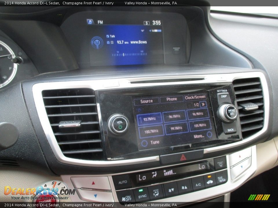 2014 Honda Accord EX-L Sedan Champagne Frost Pearl / Ivory Photo #15