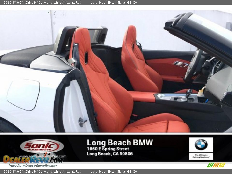 2020 BMW Z4 sDrive M40i Alpine White / Magma Red Photo #7
