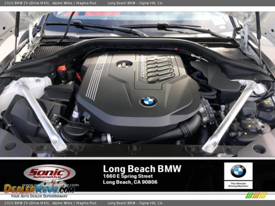 2020 BMW Z4 sDrive M40i Alpine White / Magma Red Photo #8