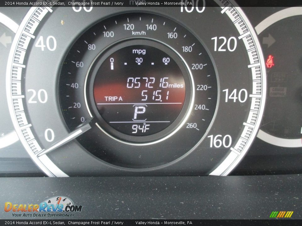 2014 Honda Accord EX-L Sedan Champagne Frost Pearl / Ivory Photo #20