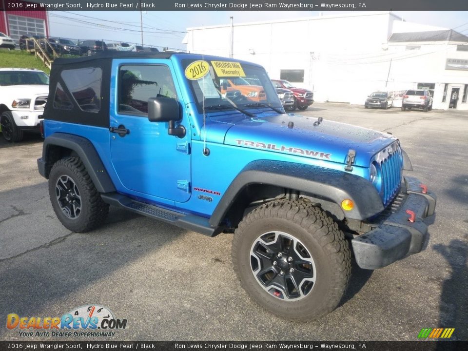 2016 Jeep Wrangler Sport Hydro Blue Pearl / Black Photo #7