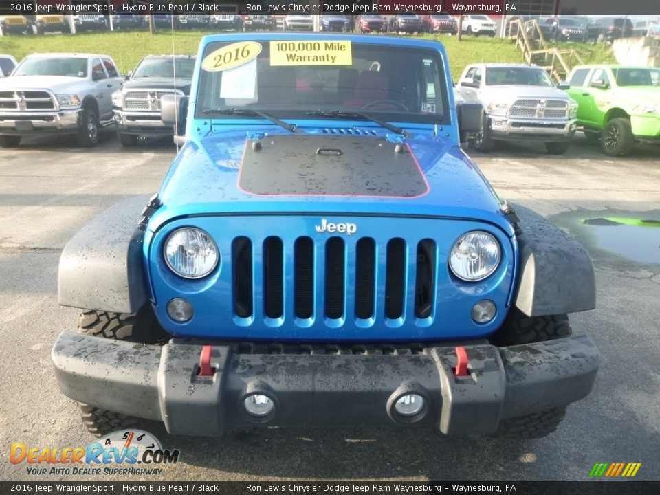 2016 Jeep Wrangler Sport Hydro Blue Pearl / Black Photo #8