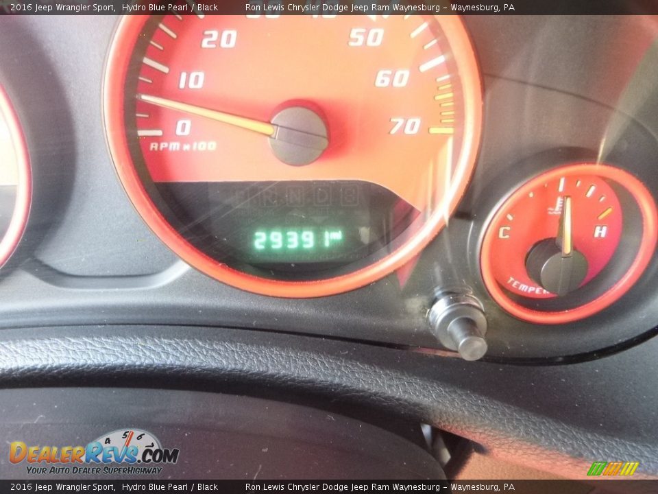 2016 Jeep Wrangler Sport Hydro Blue Pearl / Black Photo #16