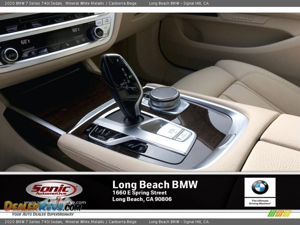 2020 BMW 7 Series 740i Sedan Mineral White Metallic / Canberra Beige Photo #6