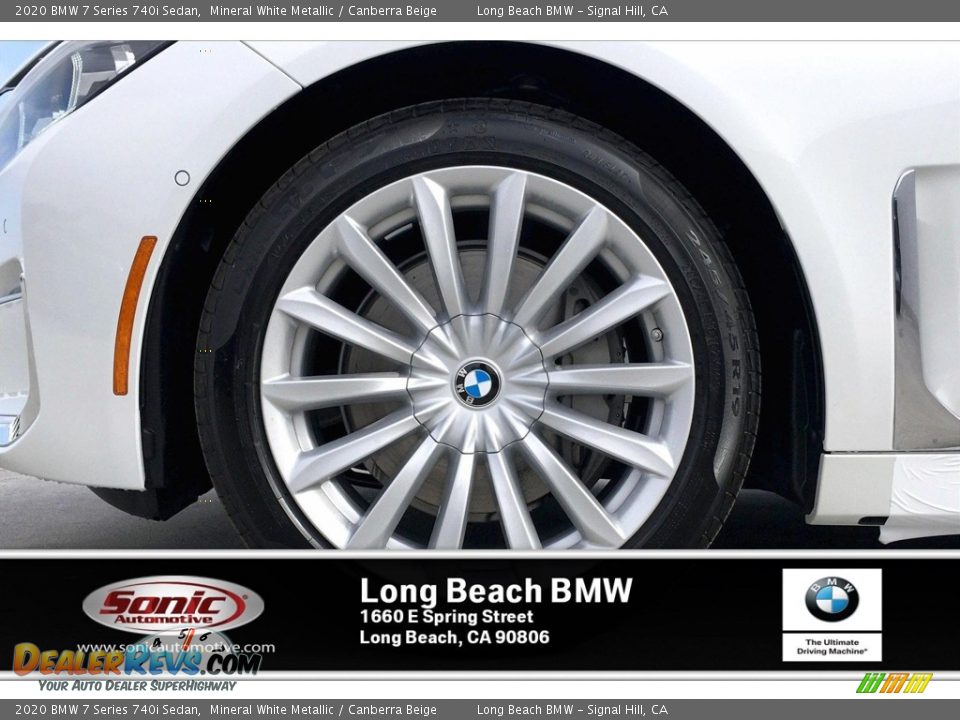 2020 BMW 7 Series 740i Sedan Mineral White Metallic / Canberra Beige Photo #9