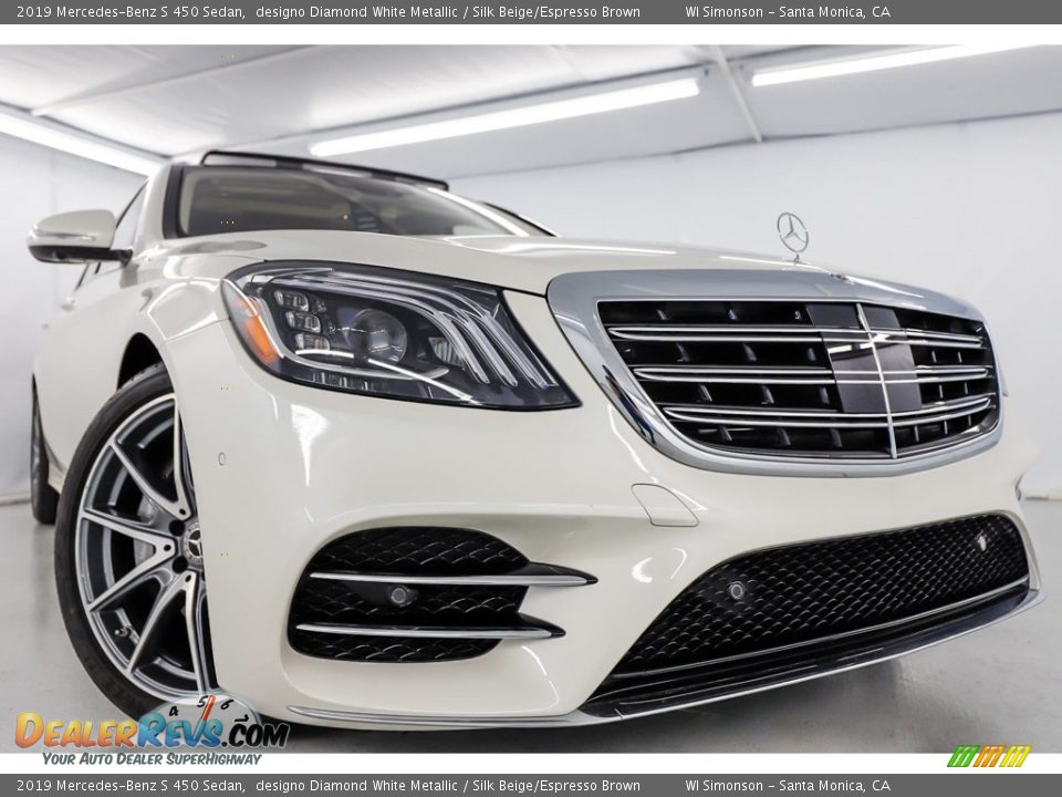 2019 Mercedes-Benz S 450 Sedan designo Diamond White Metallic / Silk Beige/Espresso Brown Photo #2