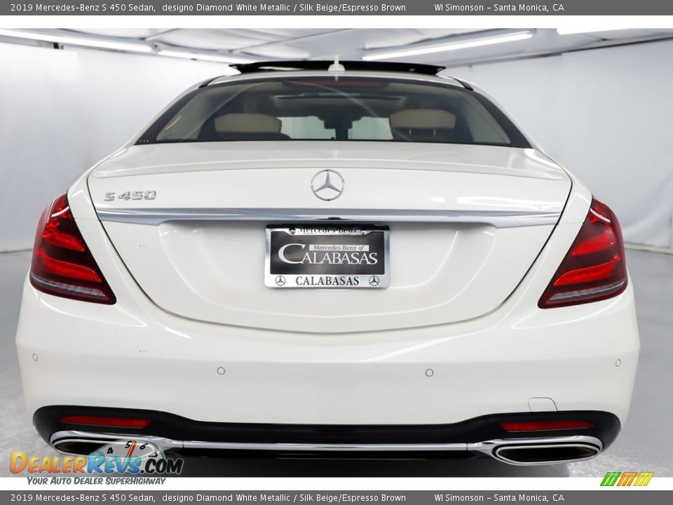 2019 Mercedes-Benz S 450 Sedan designo Diamond White Metallic / Silk Beige/Espresso Brown Photo #4