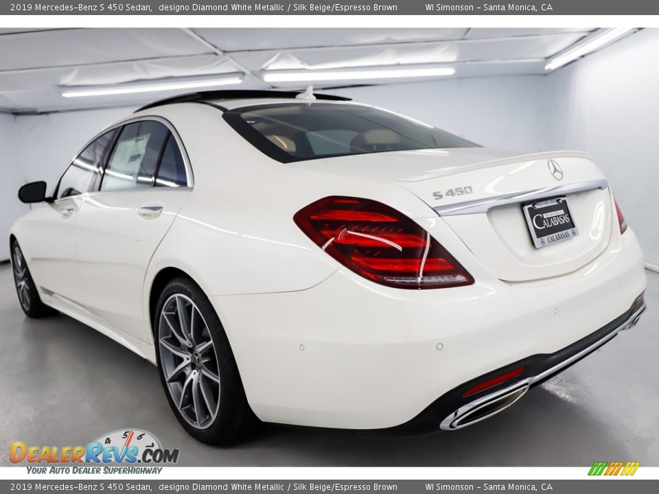 2019 Mercedes-Benz S 450 Sedan designo Diamond White Metallic / Silk Beige/Espresso Brown Photo #5