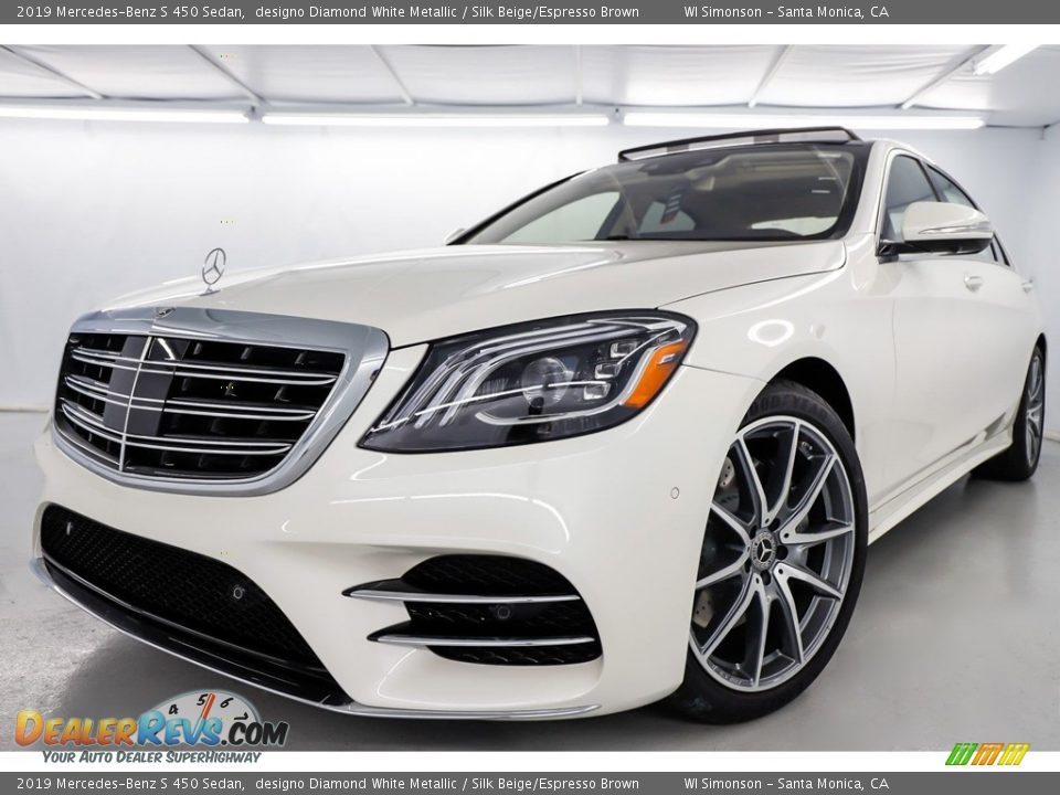 2019 Mercedes-Benz S 450 Sedan designo Diamond White Metallic / Silk Beige/Espresso Brown Photo #6